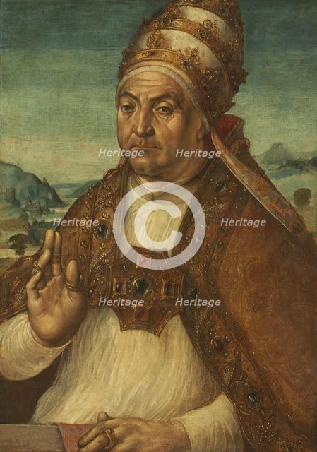 Portrait of Pope Sixtus IV della Rovere, early 1500s. Creator: Pedro Berruguete (Castilian, c. 1504), attributed to.