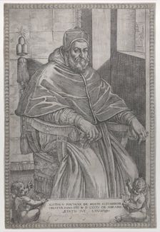 Portrait of Pope Sixtus V, 1585. Creator: Pietro Facchetti