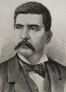 Portrait of Porfirio Díaz, (1830-1915), Mexican military and politician, 1878. Creator: Arturo Carretero y Sánchez