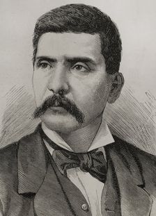Portrait of Porfirio Díaz, (1830-1915), Mexican military and politician, 1878. Creator: Arturo Carretero y Sánchez