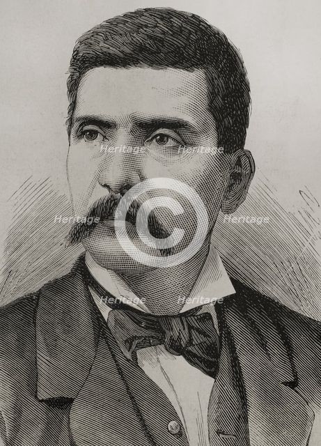 Portrait of Porfirio Díaz, (1830-1915), Mexican military and politician, 1878.  Creator: Arturo Carretero y Sánchez.