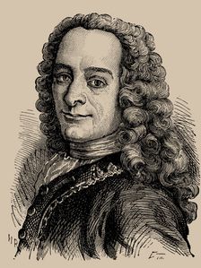 Portrait of Porträt von Francois Marie Arouet de Voltaire (1694-1778), 1889