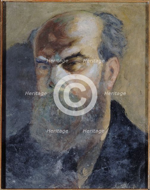 Portrait of Paul Verlaine (1844-1896), poet, c1885. Creators: Paul Verlaine, Frederic Auguste Cazals.