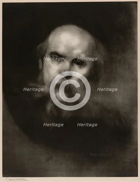 Portrait of Paul Verlaine, 1896. Creator: Eugene Carriere.