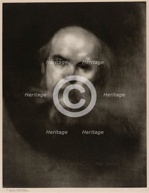 Portrait of Paul Verlaine, 1896. Creator: Eugene Carriere.