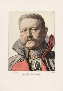 Portrait of Paul von Hindenburg (1847-1934), 1914. Creator: Jank, Angelo (1868-1940)