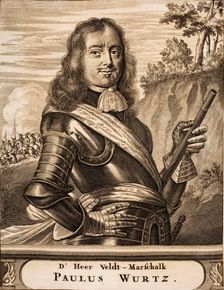 Portrait of Paul Würtz (1612-1676) (From: Schauplatz des Krieges), 1675. Creator: Anonymous