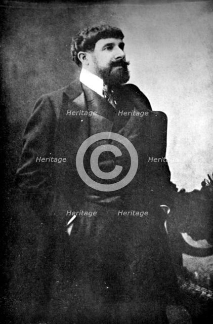 Portrait of Paul Adam, 1912. Creator: Henri Manuel.