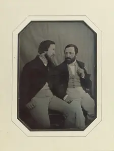 Portrait of Paul and Hippolyte Flandrin, 1848-1849. Creator: F. Chabrol