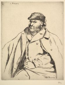 Portrait of Paul Cézanne, 1874. Creator: Camille Pissarro