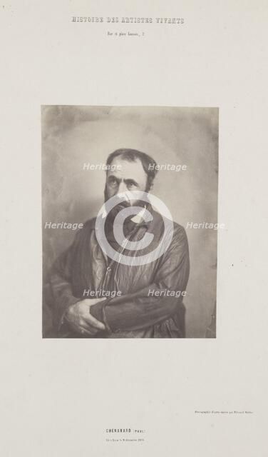 Portrait of Paul Chenavard, from the series "Histoire des Artistes Vivants", c. 1852. Creator: Édouard Baldus (French, 1813-1889).