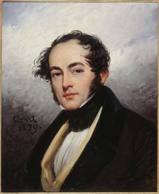 Portrait of Paul de Kock (1793-1871), novelist and dramatic author, 1839. Creator: Joseph-Desire Court