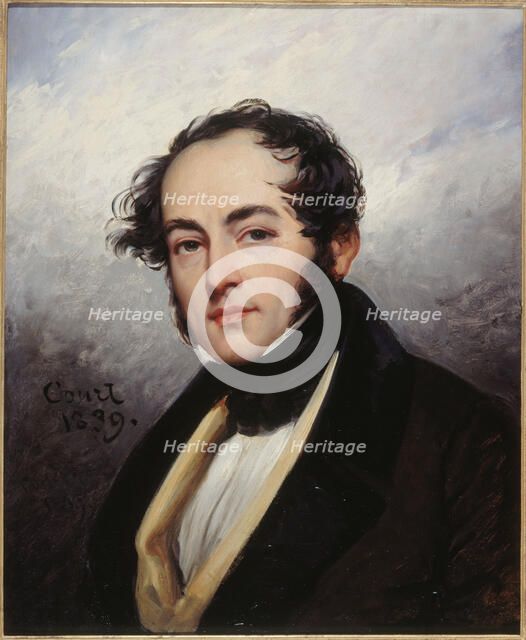 Portrait of Paul de Kock (1793-1871), novelist and dramatic author, 1839. Creator: Joseph-Desire Court.