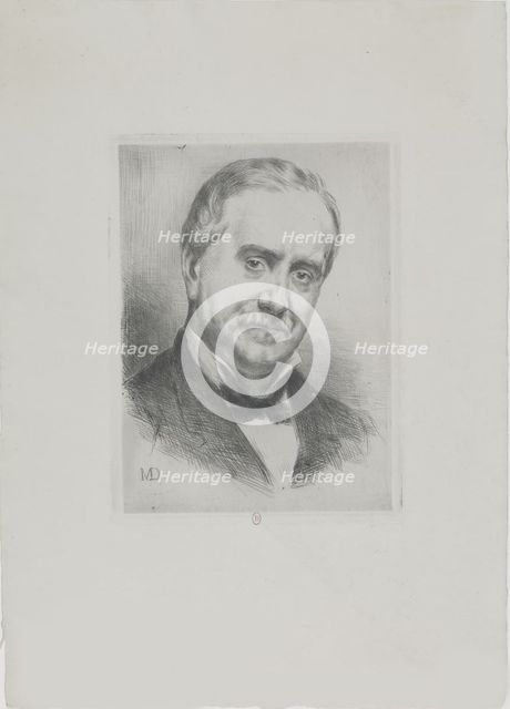 Portrait of Paul Durand-Ruel (1831-1922), 1882. Creator: Desboutin, Marcellin Gilbert (1823-1902).