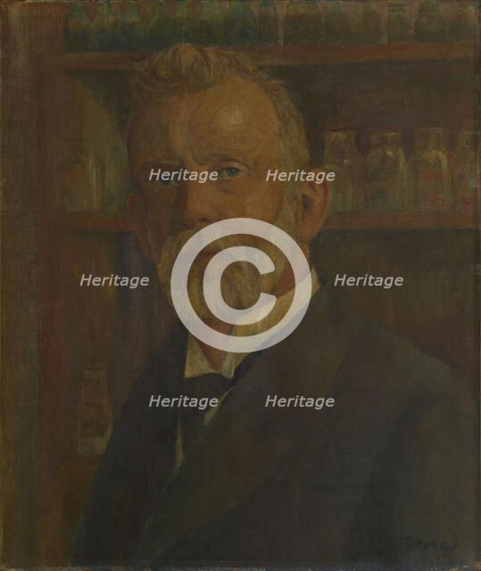 Portrait of Paul Ehrlich (1854-1915) , c. 1920. Creator: Voigt, Franz Wilhelm (1867-1949).