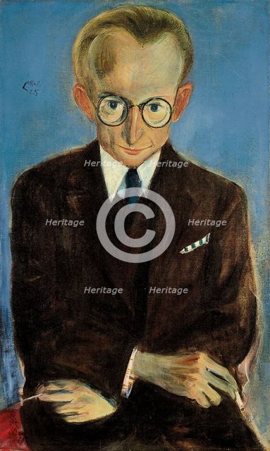 Portrait of Paul Fechter (1880-1958) , 1925. Creator: Cassel, Pol (Paul) (1892-1945).
