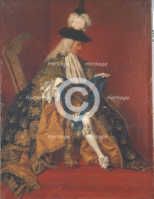 Portrait of Paul-Hippolyte de Beauvillier, Duke of Saint-Aignan (1684-1776)., between 1737 and 1749. Creator: Pierre Subleyras.