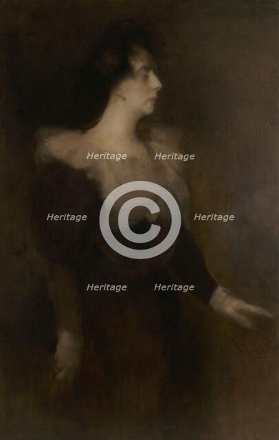 Portrait of Pauline Ménard-Dorian (1870-1941), c. 1890. Creator: Carrière, Eugène (1849-1906).