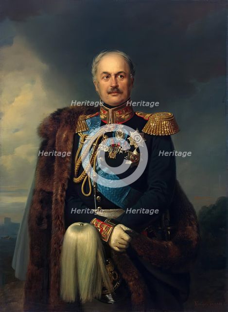 Portrait of Pavel Kiselyov, 1851. Creator: Franz Kruger.
