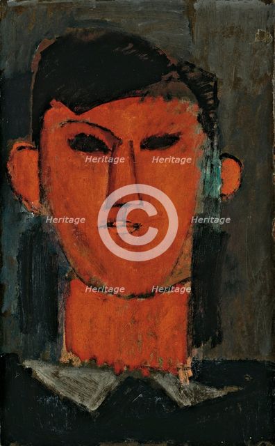 Portrait of Pablo Picasso, c. 1915. Creator: Modigliani, Amedeo (1884-1920).