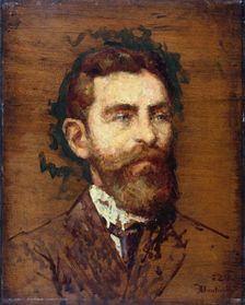 Portrait of painter Félix-Francois Ziem (1821-1911), c.1853. Creator: Monticelli, Adolphe-Thomas-Joseph (1824-1886)