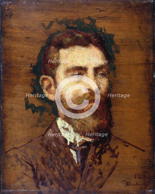 Portrait of painter Félix-Francois Ziem (1821-1911), c.1853. Creator: Monticelli, Adolphe-Thomas-Joseph (1824-1886).