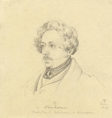 Portrait of Painter Jan Antoon Verschaeren., 1829. Creator: Friedrich Preller