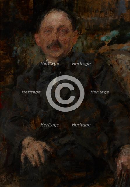 Portrait of Painter Marcin Samlicki, 1919. Creator: Olga Boznanska.