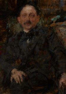 Portrait of Painter Marcin Samlicki, 1919. Creator: Olga Boznanska