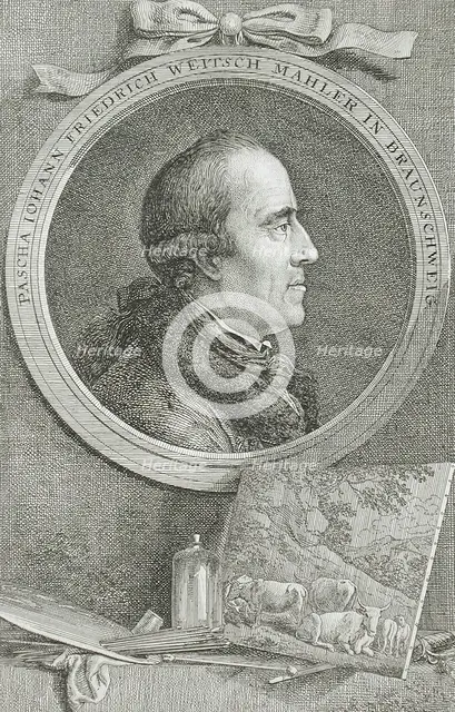 Portrait of Pascha Johann Friedeich Weitsch Mahler in Braunschweig, 1776. Creator: Daniel Nikolaus Chodowiecki.