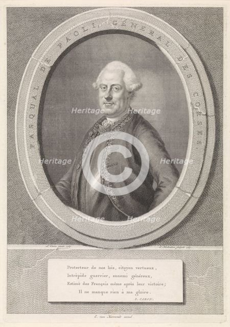 Portrait of Pasquale Paoli (1725-1807), 1769.
