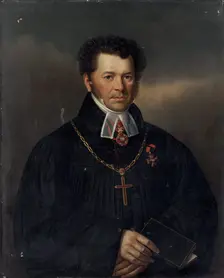 Portrait of Pastor F.T. Reynbott, 1800. Creator: Ivan Ludwig Schultz