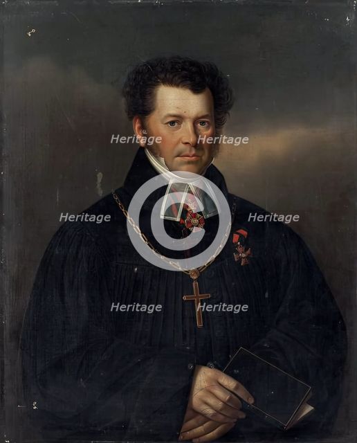 Portrait of Pastor F.T. Reynbott, 1800. Creator: Ivan Ludwig Schultz.