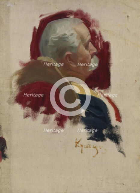 Portrait of Peter Alexandrovich Saburov (1835-1918), 1902-1903. Artist: Kustodiev, Boris Michaylovich (1878-1927)