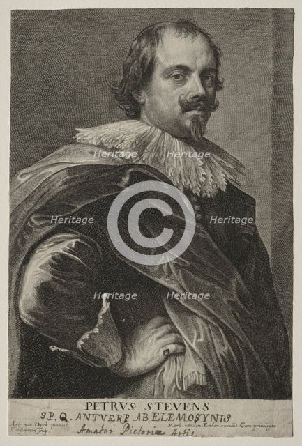 Portrait of Peter Stevens. Creator: Lucas Emil Vorsterman (Flemish, 1595-1675).