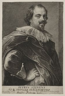 Portrait of Peter Stevens. Creator: Lucas Emil Vorsterman (Flemish, 1595-1675)