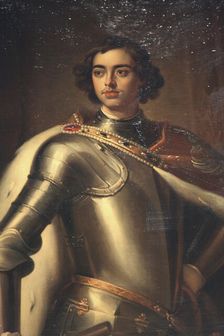 Portrait of Peter the Great mid 19th century. Artist: Enrico Belli
