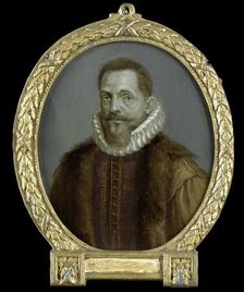 Portrait of Petrus Bertius, Professor at Leiden, 1700-1732. Creator: Arnoud van Halen