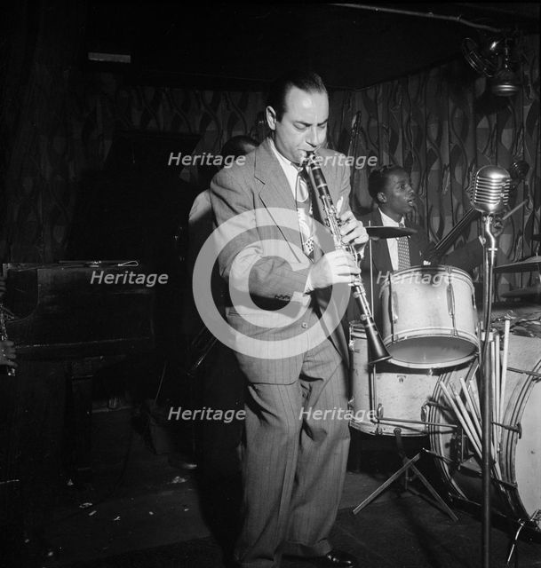 Portrait of Peanuts Hucko, Famous Door, New York, N.Y., 1946. Creator: William Paul Gottlieb.