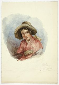 Portrait of Peasant Woman, October 1840. Creator: Elizabeth Murray