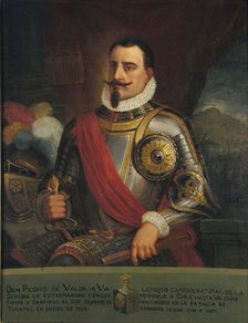 Portrait of Pedro de Valdivia, 1874. Artist: Carmona, Pedro León (1854-1899)