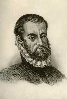 Portrait of Pedro Menendez de Aviles, showing Spanish dress c1570-1580, (1937). Creator: Unknown