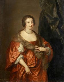 Portrait of Penelope Naunton, Lady Herbert, c1640-1700. Creator: Style ofAnthony van Dyck