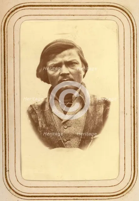 Portrait of Per Olof Amundsson Länta, Sirka's Sami village, 1868.  Creator: Lotten von Duben.