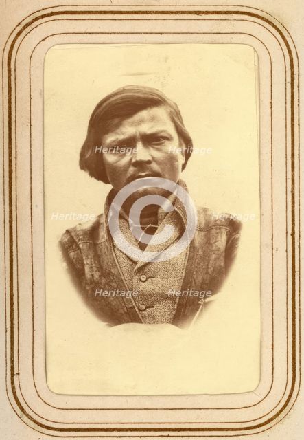 Portrait of Per Olof Amundsson Länta, Sirka's Sami village, 1868.  Creator: Lotten von Duben.