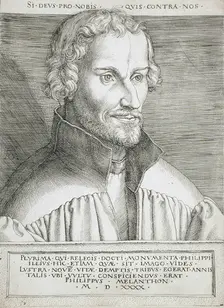 Portrait of Philip Melancthon, 1540. Creator: Heinrich Aldegrever