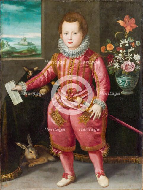 Portrait of Philip de' Medici (1577-1582), ca 1581. Creator: Allori, Alessandro (1535-1607).