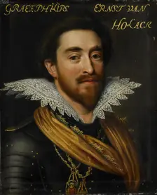 Portrait of Philip Ernst (1585-1629), Count of Hohenlohe zu Langenburg, c.1609-c.1633. Creator: Workshop of Jan Antonisz van Ravesteyn