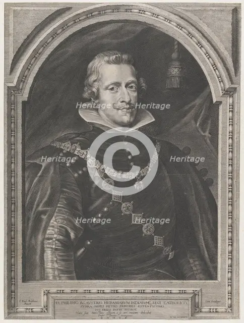 Portrait of Philip IV, 1630., 1630. Creator: Paulus Pontius.