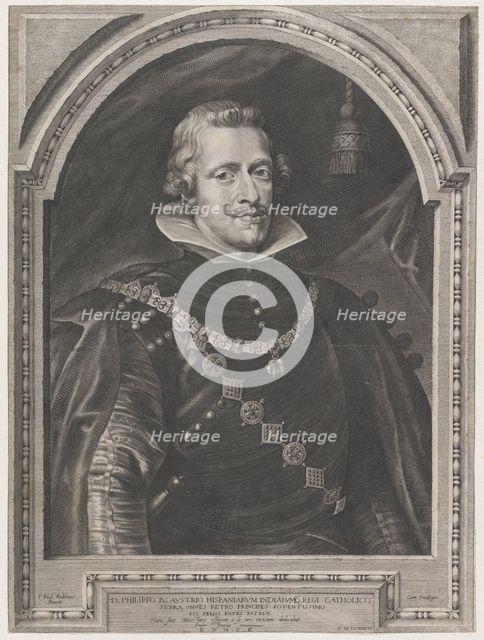 Portrait of Philip IV, 1630., 1630. Creator: Paulus Pontius.